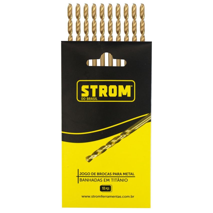 Jogo de Brocas para Metal 3mm com 10 peças - DRL-15 - Strom