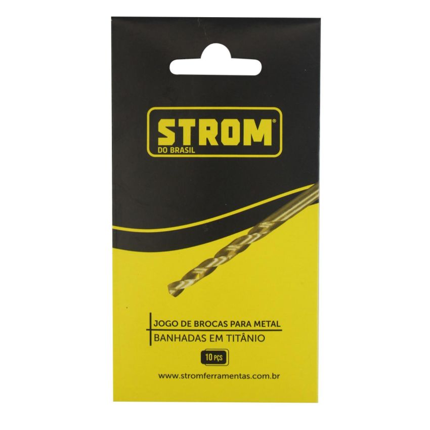 Jogo de Brocas para Metal 5mm com 10 peças - DRL-19 - Strom
