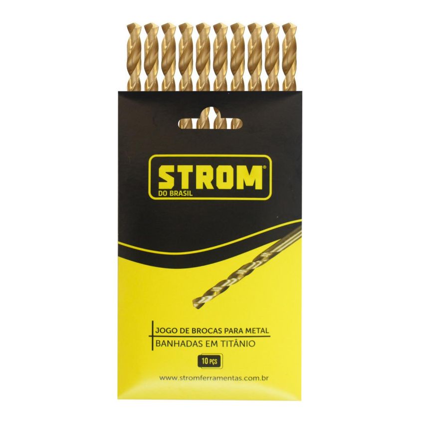 Jogo de Brocas para Metal 7mm com 10 peças - DRL-23 - Strom