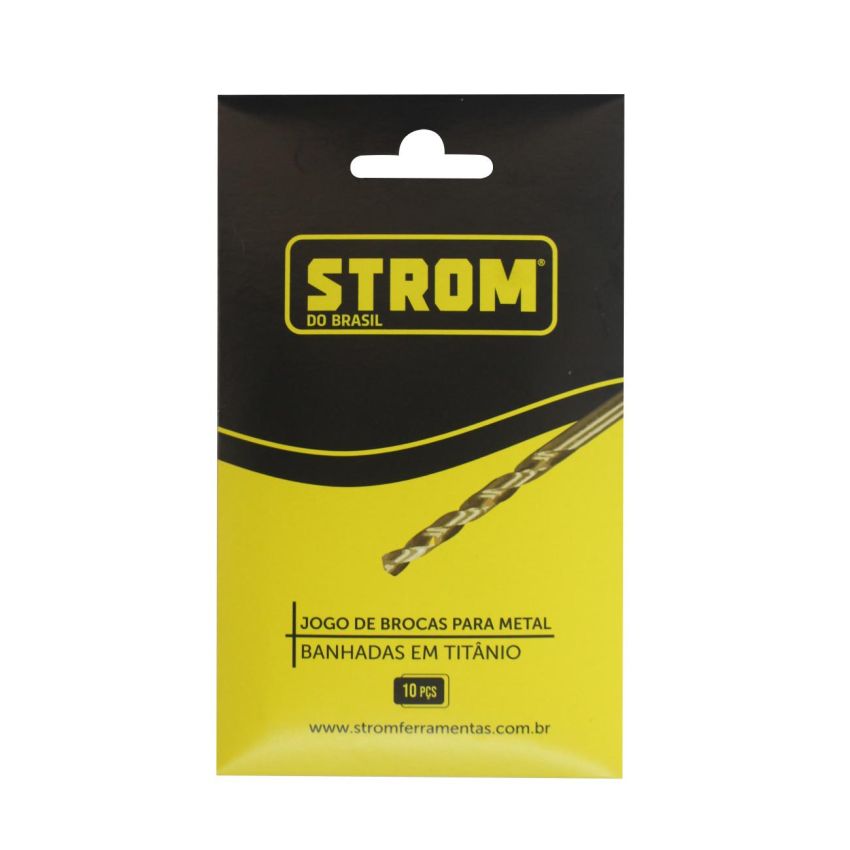 Jogo de Brocas para Metal 6mm com 10 peças - DRL-21 - Strom