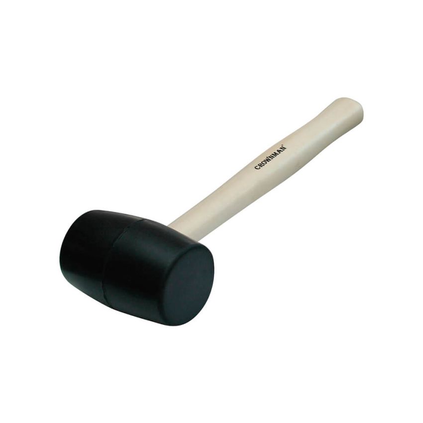 Marreta de borracha (cabo de madeira) 340g - 0360012 - Crownman
