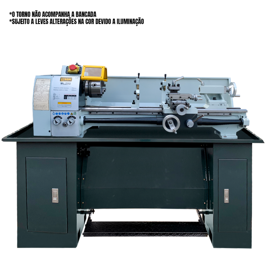 Torno Mecânico Profissional de Bancada 750mm-550W-220V - ML250