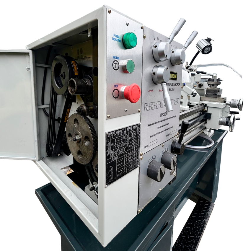 Torno Mecânico Profissional de Bancada Trifásico 220V OU 380V 940mm - ML300