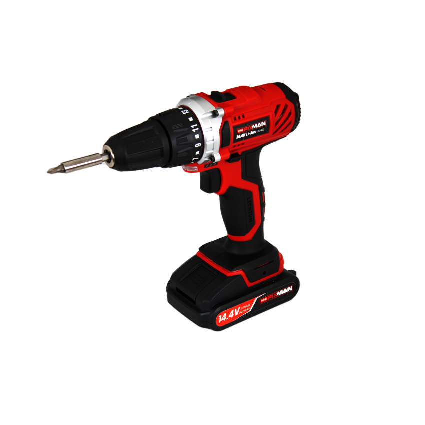 Parafusadeira e Furadeira à Bateria 14.4V - AT-14D/R7000-2B - Fixman