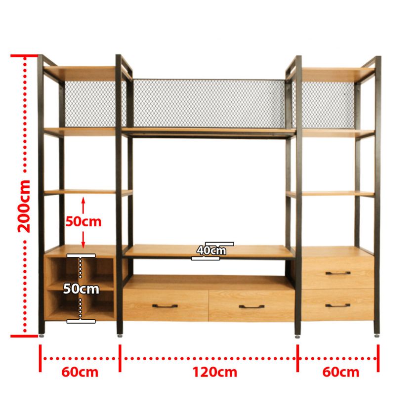 Estante para Sala com Suporte para TV - Plank W20