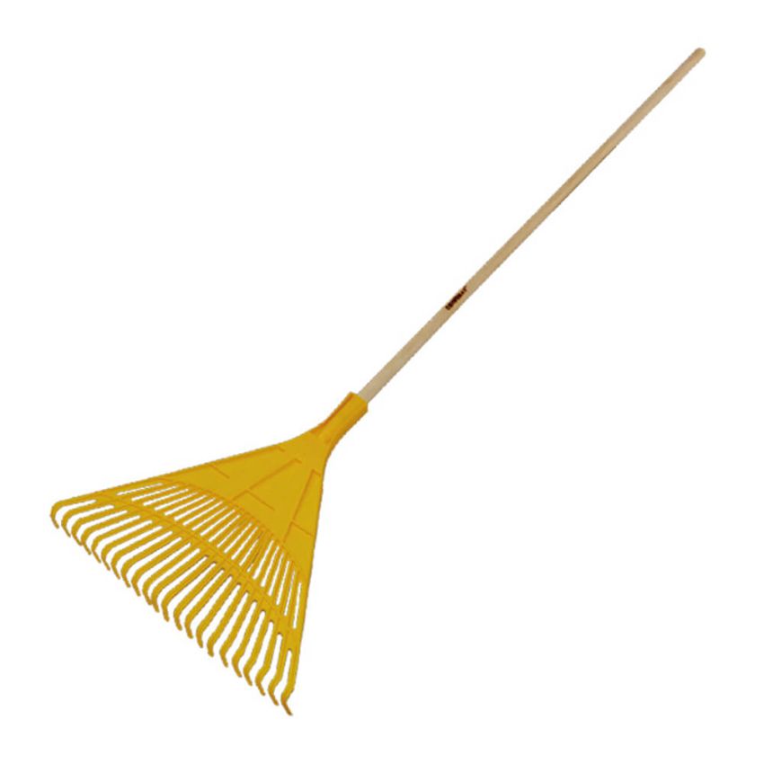 Vassoura para jardinagem (cabo em madeira) 22 dentes - 0581025 - Crownman