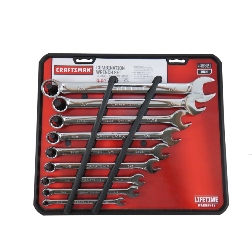 Jogo de Chaves Combinadas com 9 Peças - 49821 Craftsman 