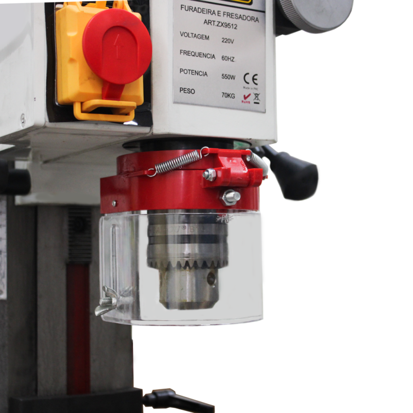 Furadeira e Fresadora Mesa 410x112mm 550W 16mm - 220V - ZX9512 STROM