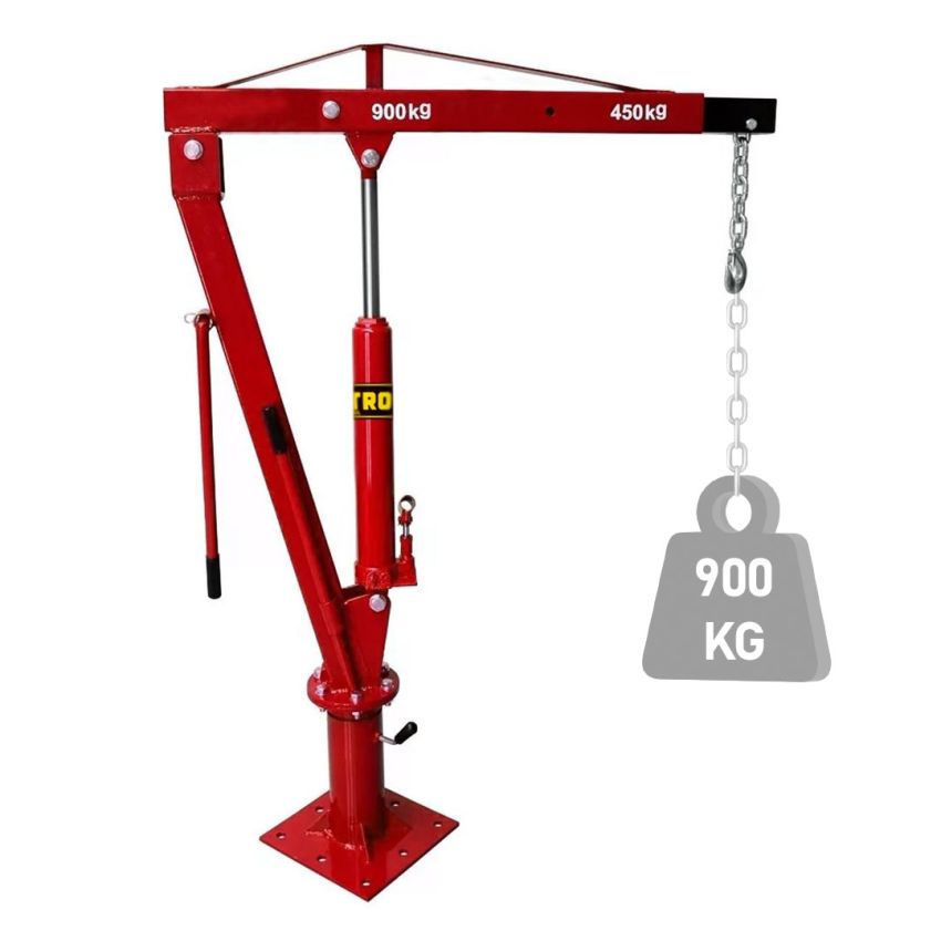 Guincho Hidráulico Giratório 900kg p/ Caminhonete c/ Base Fixa - T270302/LD-E04021 - STROM