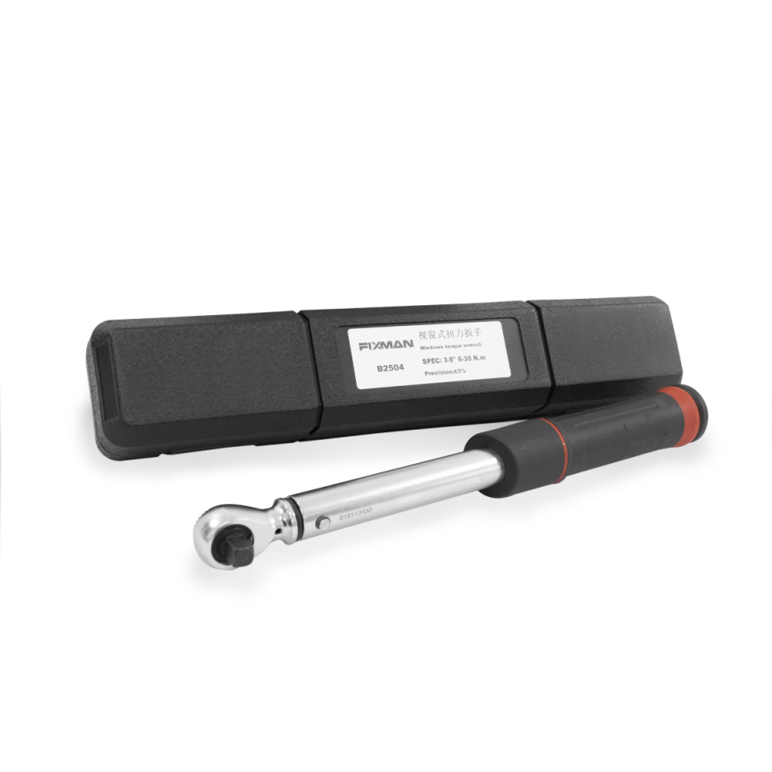 Torquímetro de Estalo Industrial Com Visor 60-330 N.m,3/8 Pol – B2504 - Fixman