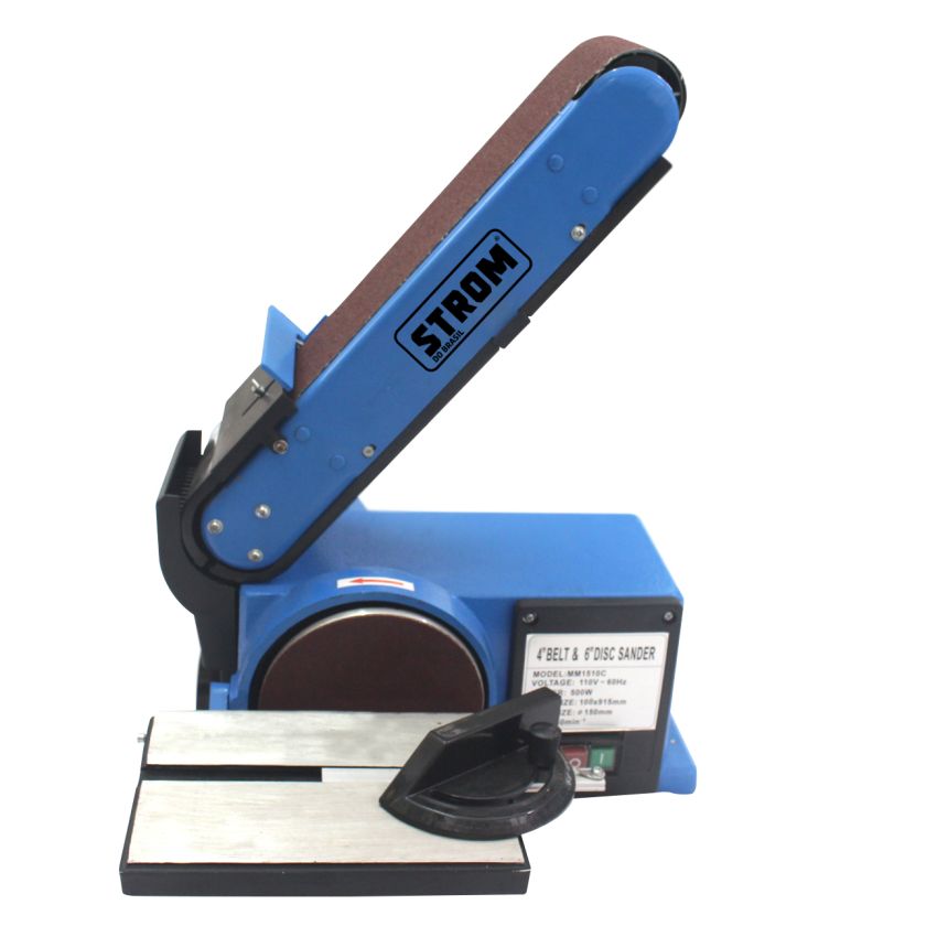 Lixadeira de Cinta e Disco de Bancada Multifuncional com Plataforma de Grau 500W 110V - WBDS46 - STROM