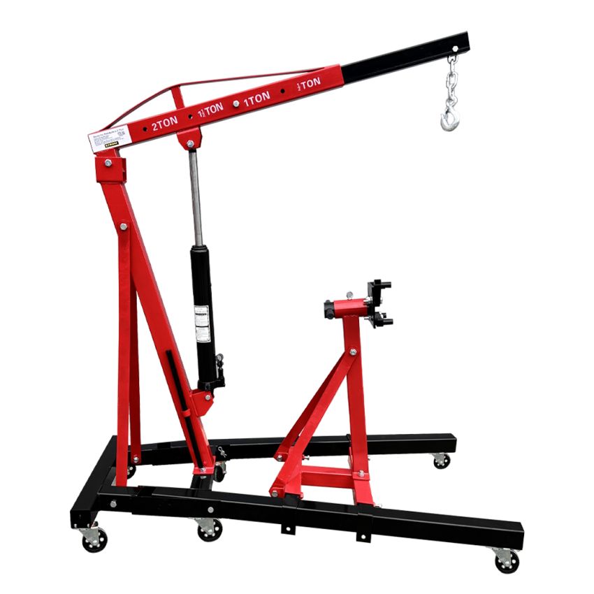 Guincho Hidráulico Dobrável 2 Ton com Suporte para Motor e Prolongador - ZT-038