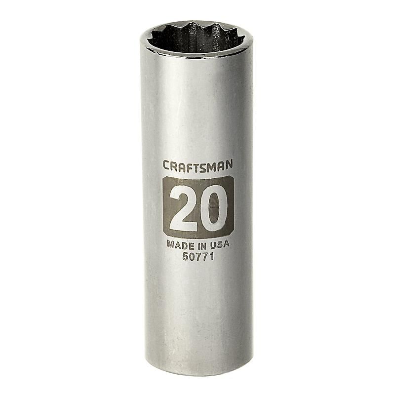 Soquete Longo 20mm, 12 Pontas, Encaixe 1/2 - 50771 - Craftsman