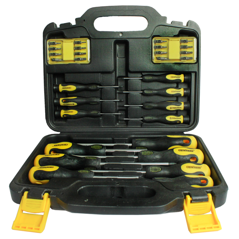 Jogo com 30 chaves de fenda -0606030 - Crownman