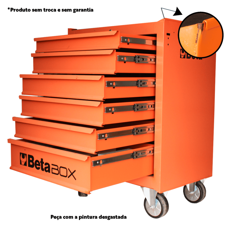Carrinho p/ Ferramentas Com 6 Gavetas C04 - Beta - OPENBOX