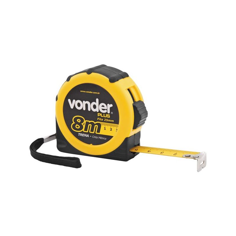 Trena Aço 8 metros x 2,5 cm - Vonder 3868008008
