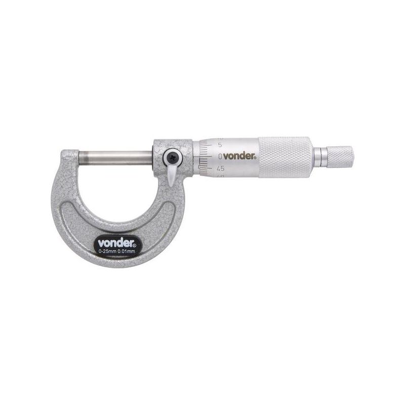 Micrometro Externo, 50 mm 75 mm, Graduação 0,01mm - MC 075 - Vonder