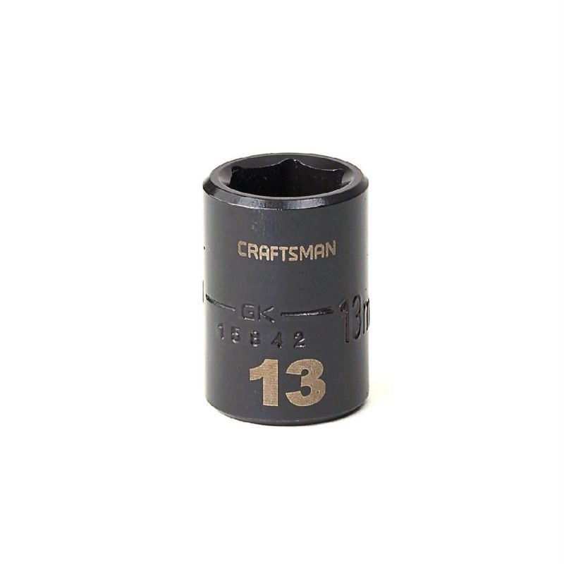 Soquete Impacto Curto 13mm, 6 pontas, Encaixe 3/8 - 15842 - Craftsman
