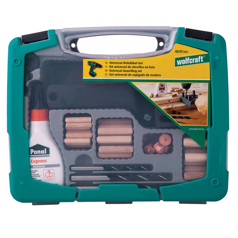 Kit Universal de Cavilhas(maleta)-4645000-Wolfcraft