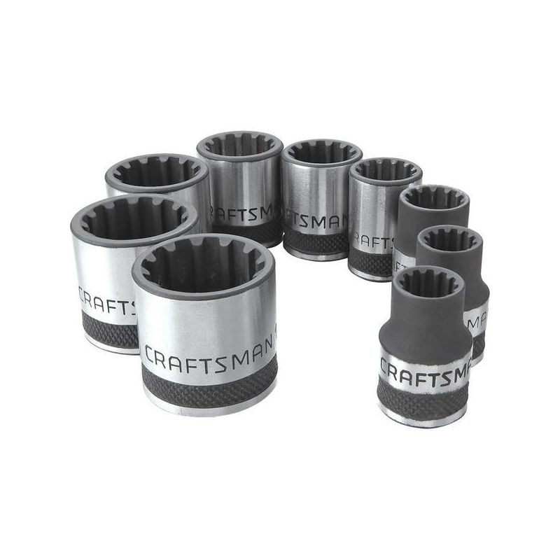 Jogo com 9 Soquetes Métrico - 2496- Craftsman