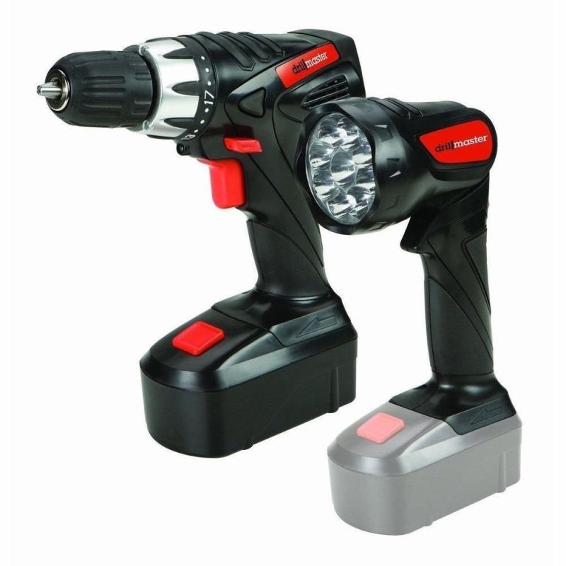 Combo Parafusadeira e Furadeira com Lanterna a Bateria 18 Volts - 62872 Drill Master