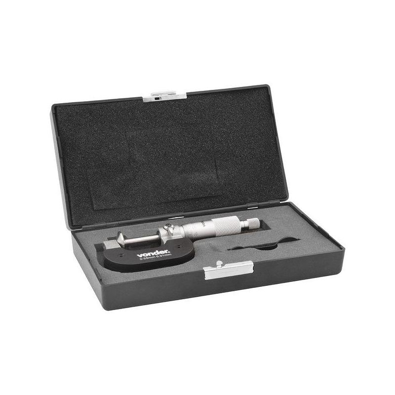 Micrometro Externo Analógico 0 25 mm com Disco - MR 025 - Vonder