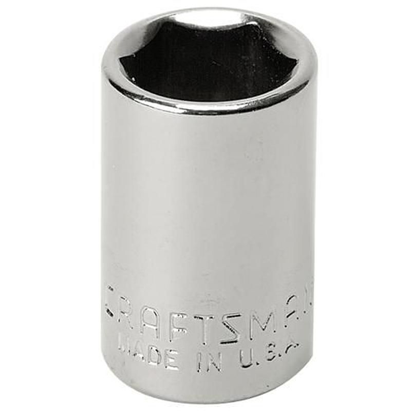 Soquete Curto 1/4", 6 Pontas, Encaixe 1/4 - 43493 - Craftsman