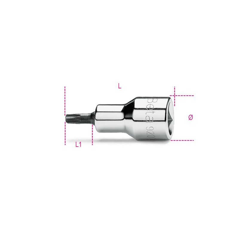 Soquete Ponta Torx Quadra 1/2'' (T45) - 920TX - Beta