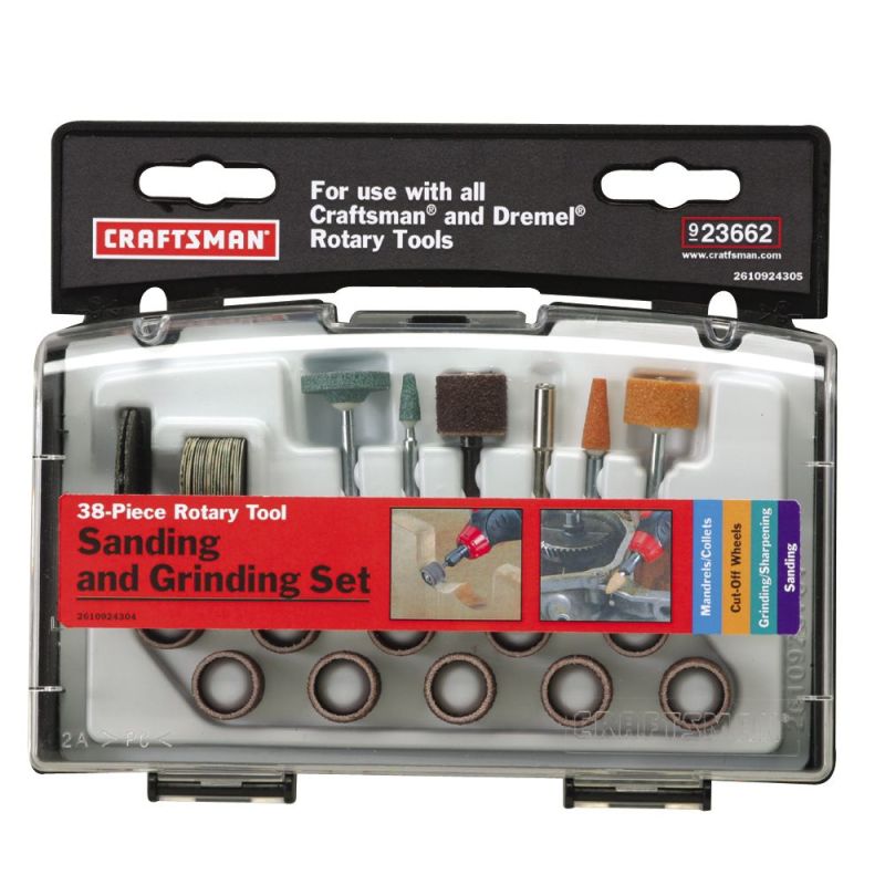 Kit para Lixar e Desbastar 38 Peças Mini Retifica - 23662 Craftsman