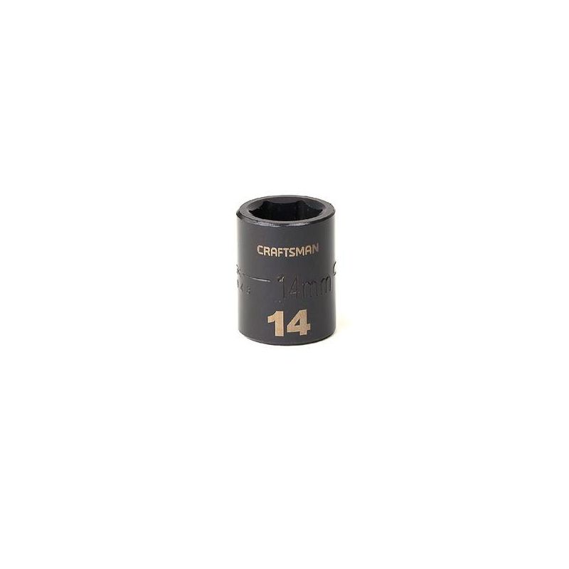 Soquete Impacto Curto 14mm, 6 pontas, Encaixe 3/8 - 15843 - Craftsman