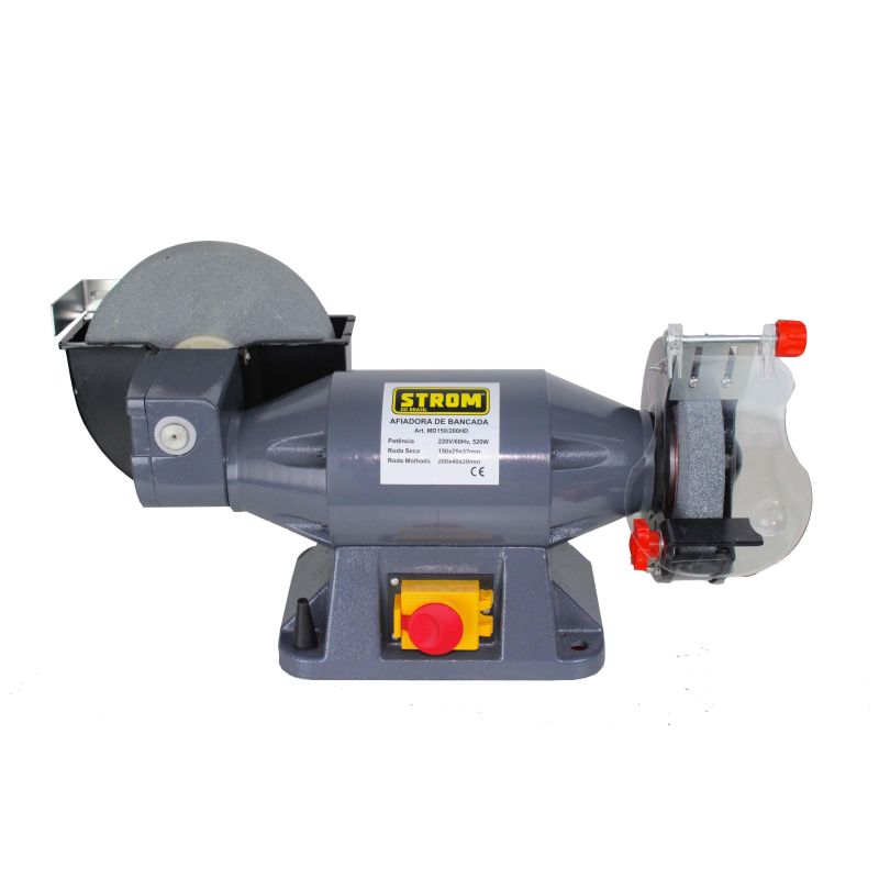 Esmeril Elétrico 520W Strom MD150/200HD – Para Afiação e Desbaste