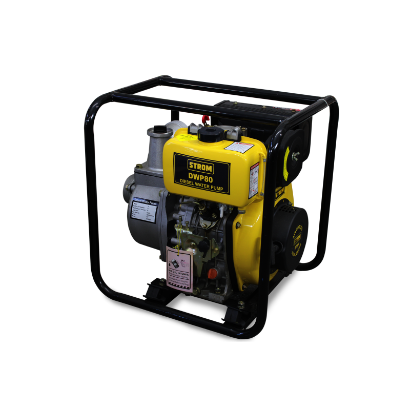 Motobomba D'agua à Diesel Portátil 7HP Partida Manual 3 Pol, 4 tempos DWP80 - STROM