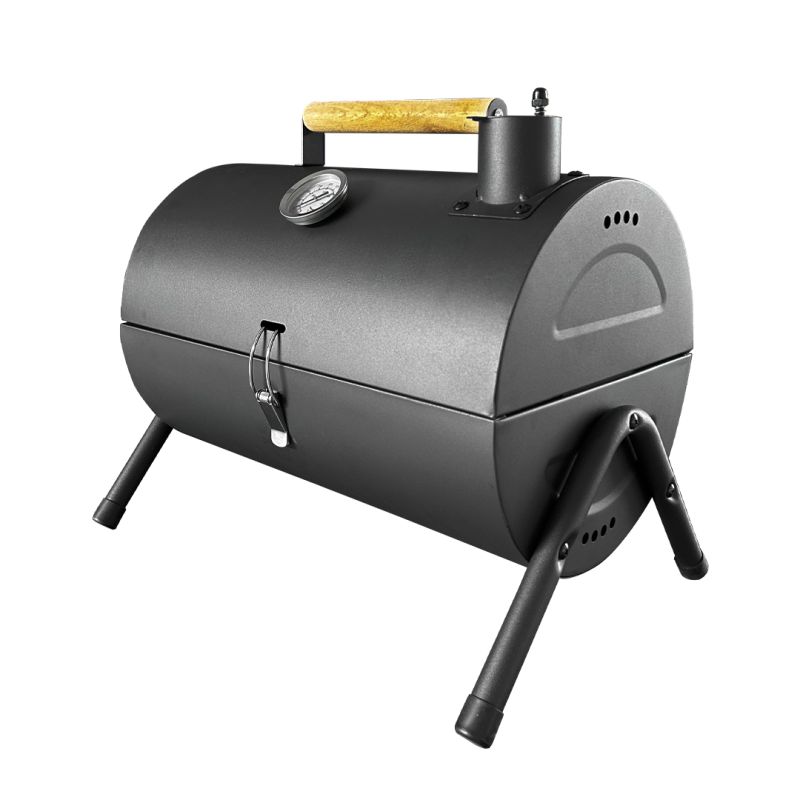 Churrasqueira Portátil a Carvão com Termômetro e Chaminé - JY-022-C