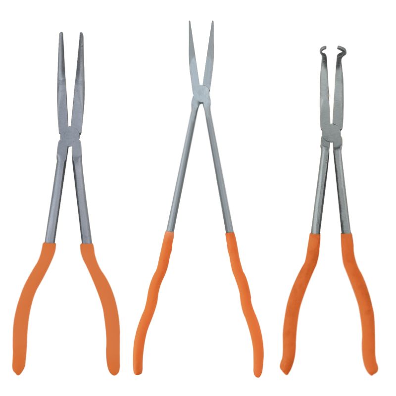 Jogo de Alicates Profissionais Extra Longos com 3 peças - ALIC4 - HF Ferramentas