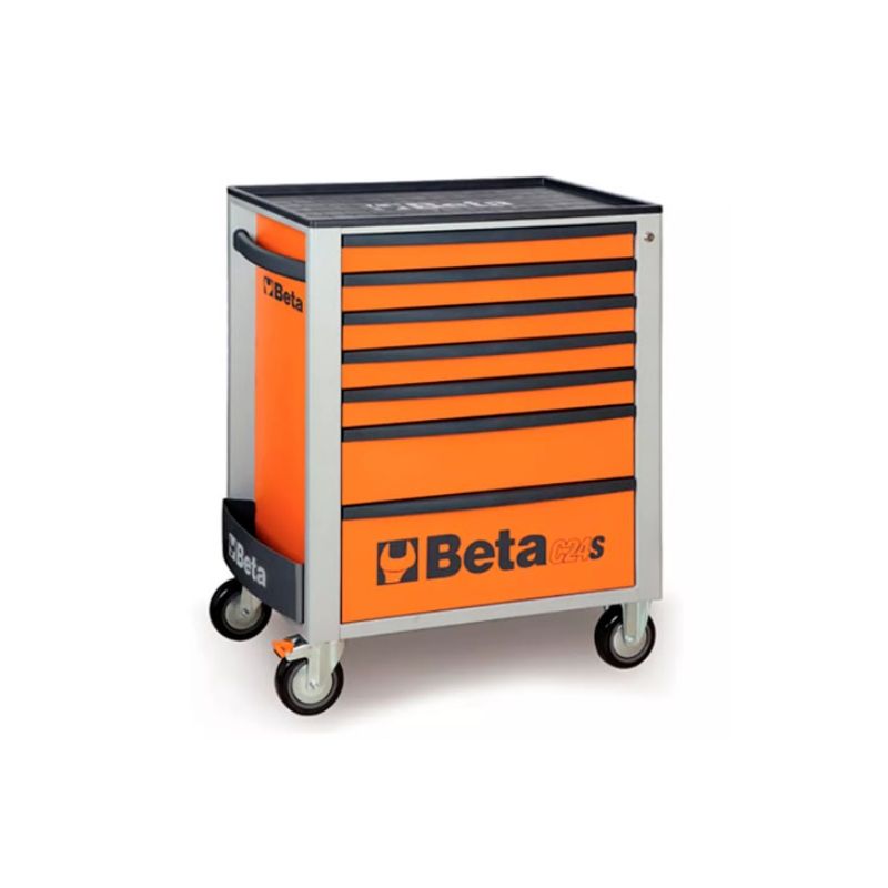 Carro / Carrinho para Ferramentas com 7 Gavetas Laranja - C24S/7 Beta