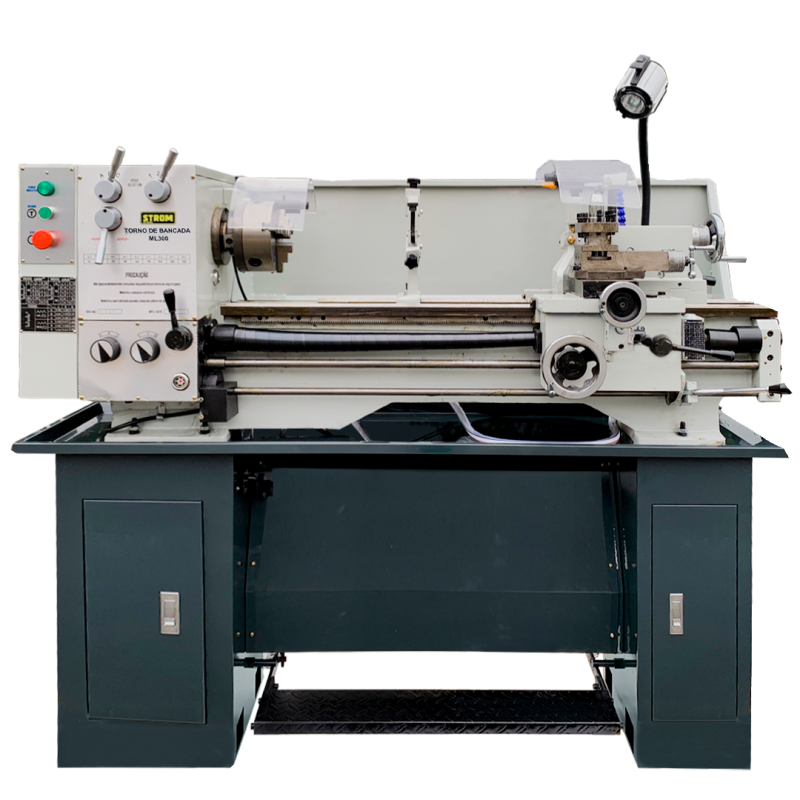 Torno Mecânico Profissional  de Bancada Trifásico 220V OU 380V 940mm - ML300