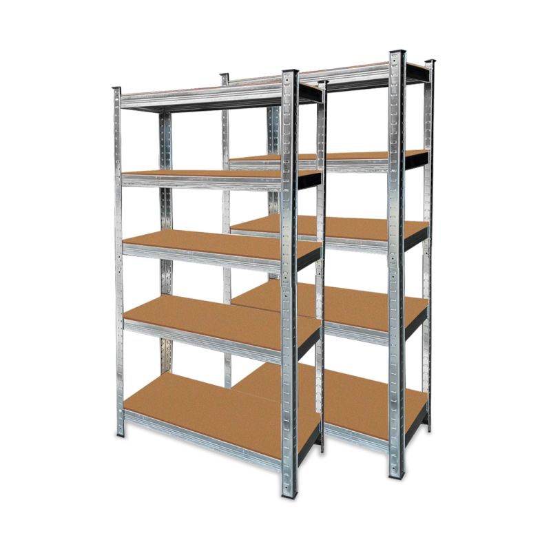 Conjunto de 2 Estantes Galvanizadas com 5 prateleiras - TI153-2