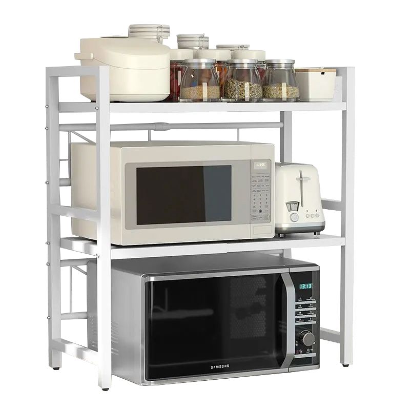 Rack p/ Microondas C/ 2 Prateleiras, cor BRANCA - WHL-002