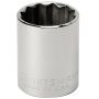 Soquete Curto 17mm, 12 Pontas, Encaixe 3/8 - 44307- Craftsman