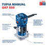 Mini Tupia 550W modelo GKF550 - 220v 550w