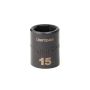 Soquete Impacto Curto 15mm, 6 pontas, Encaixe 3/8 - 15844 - Craftsman
