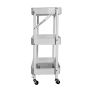 Carrinho Multiuso dobrável com 3 prateleiras ( Fruteira / Organizador ) com rodas, cor BRANCA - WHL-1103B